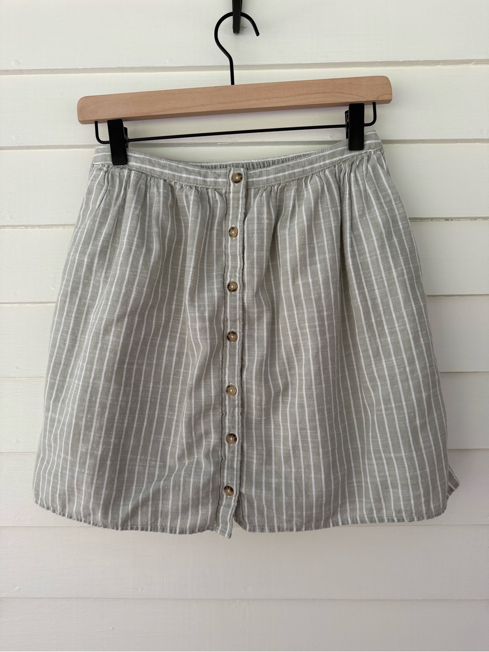 Abercrombie & Fitch 100% Cotton Button Front Mini Skirt Small Cottagecore